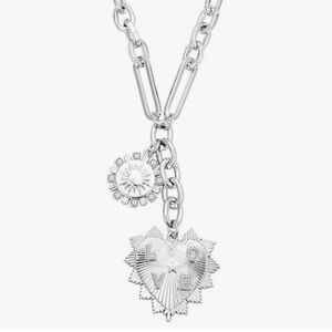 Amazon silver heart charm necklace